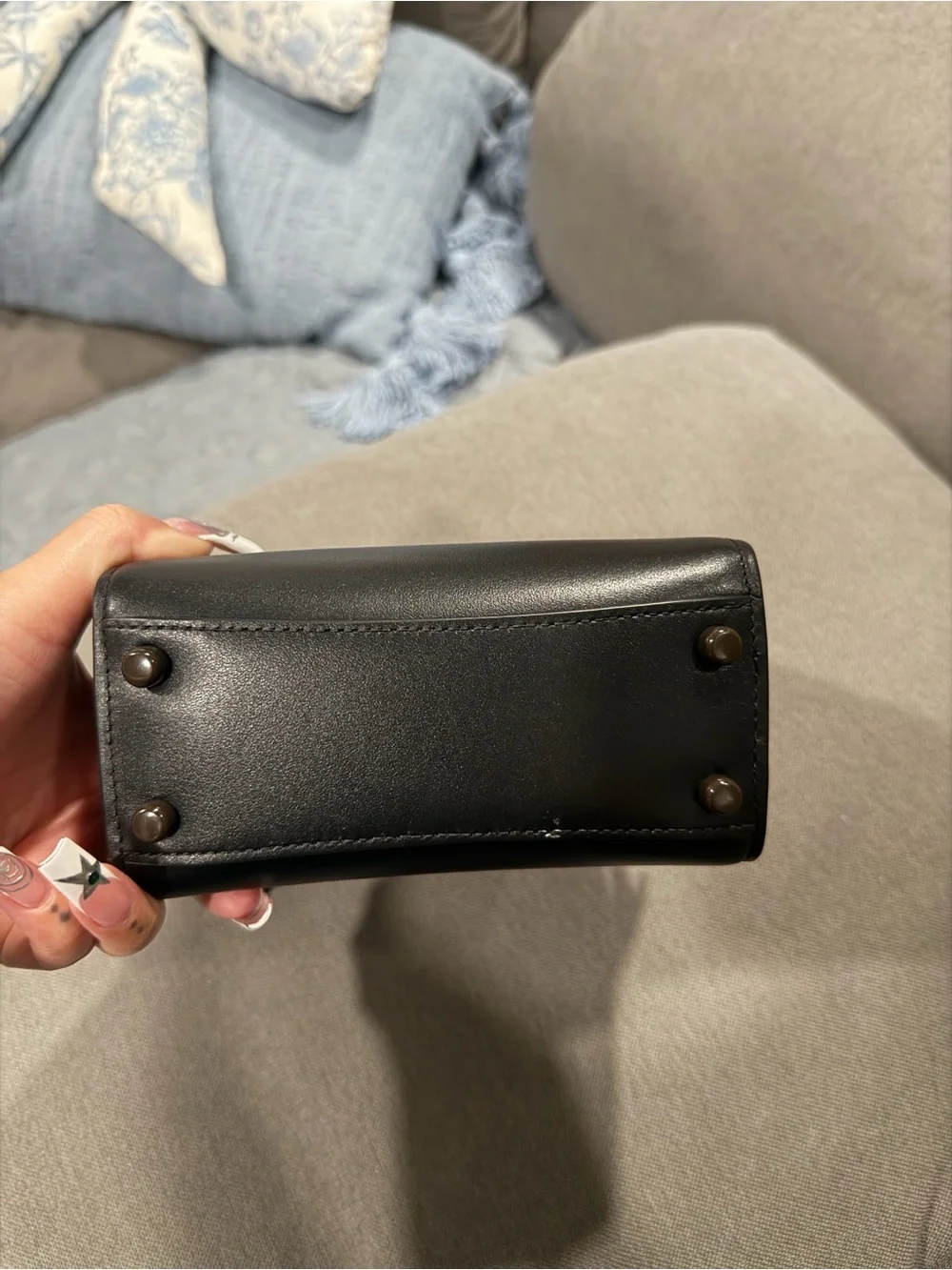Coach Black Leather Mini Satchel Bag